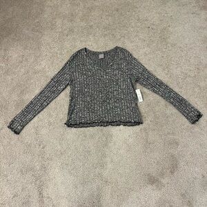 No Boundaries Ribbed Long Sleeve Top